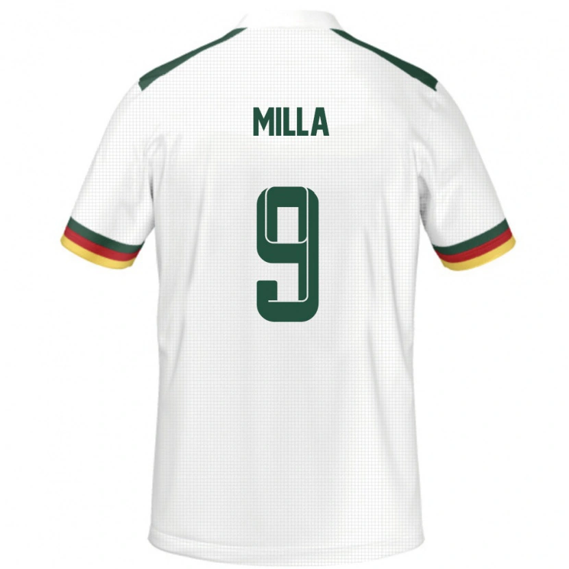 Danxen Män Kamerun Kevin-Prince Milla #9 Vit Bortatröja Matchtröjor 24-26 Tröjor T-Tröja