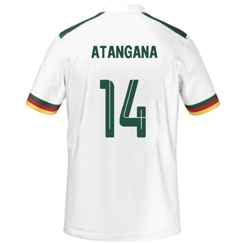 Danxen Män Kamerun Joseph Atangana #14 Vit Bortatröja Matchtröjor 24-26 Tröjor T-Tröja