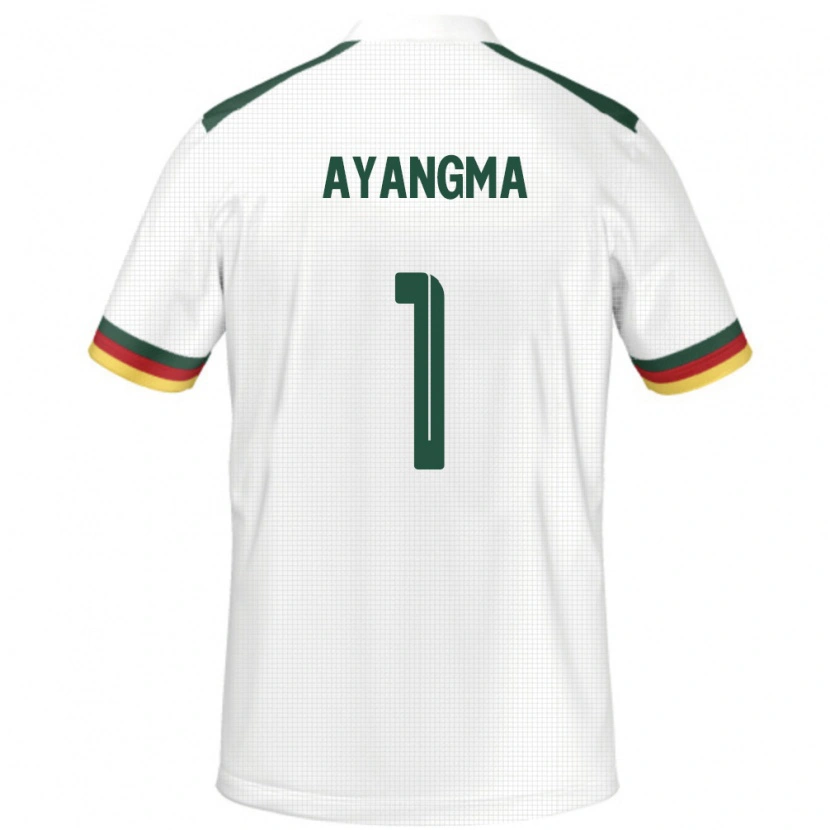 Danxen Män Kamerun Pauline Ayangma #1 Vit Bortatröja Matchtröjor 24-26 Tröjor T-Tröja