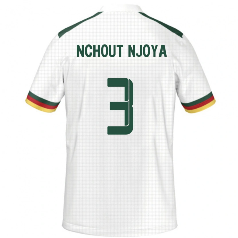 Danxen Män Kamerun Ajara Nchout Njoya #3 Vit Bortatröja Matchtröjor 24-26 Tröjor T-Tröja