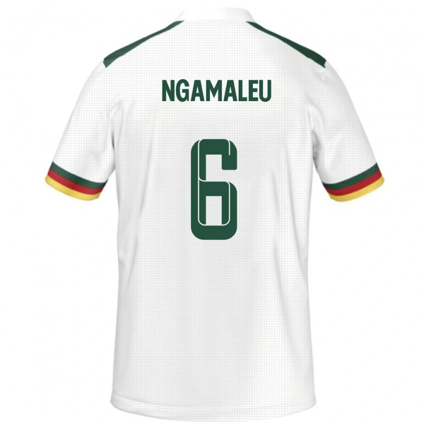 Danxen Män Kamerun Nicolas Ngamaleu #6 Vit Bortatröja Matchtröjor 24-26 Tröjor T-Tröja