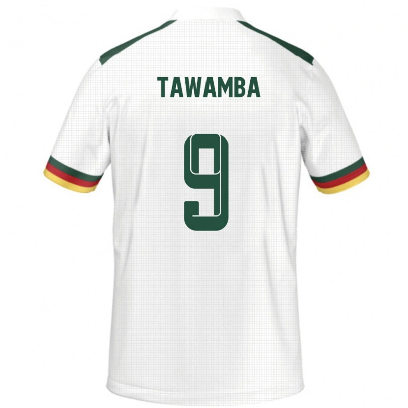 Danxen Män Kamerun Leandre Tawamba #9 Vit Bortatröja Matchtröjor 24-26 Tröjor T-Tröja