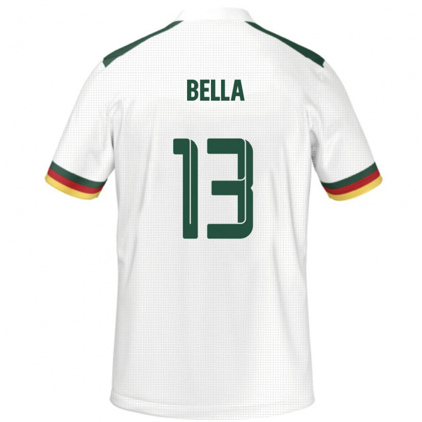 Danxen Män Kamerun Rose Bella #13 Vit Bortatröja Matchtröjor 24-26 Tröjor T-Tröja