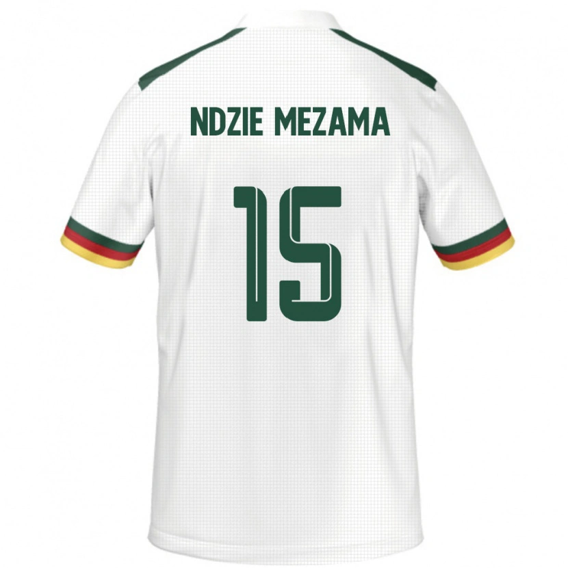Danxen Män Kamerun Fabrice Ndzie Mezama #15 Vit Bortatröja Matchtröjor 24-26 Tröjor T-Tröja