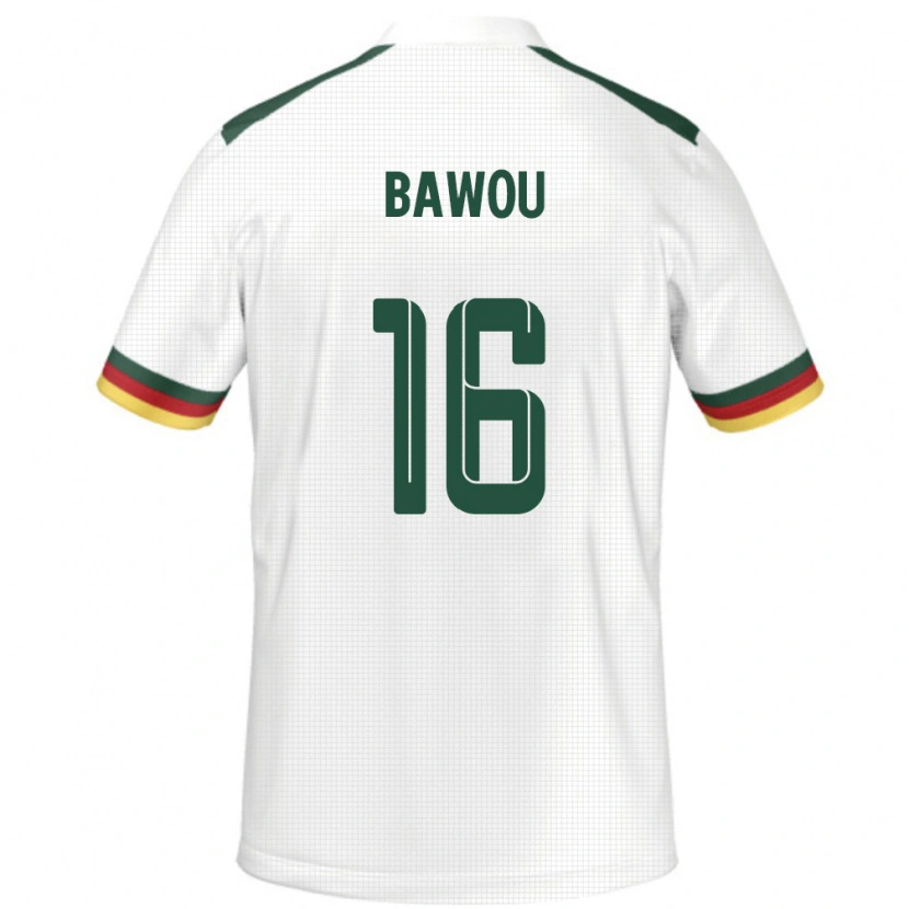 Danxen Män Kamerun Ange Bawou #16 Vit Bortatröja Matchtröjor 24-26 Tröjor T-Tröja