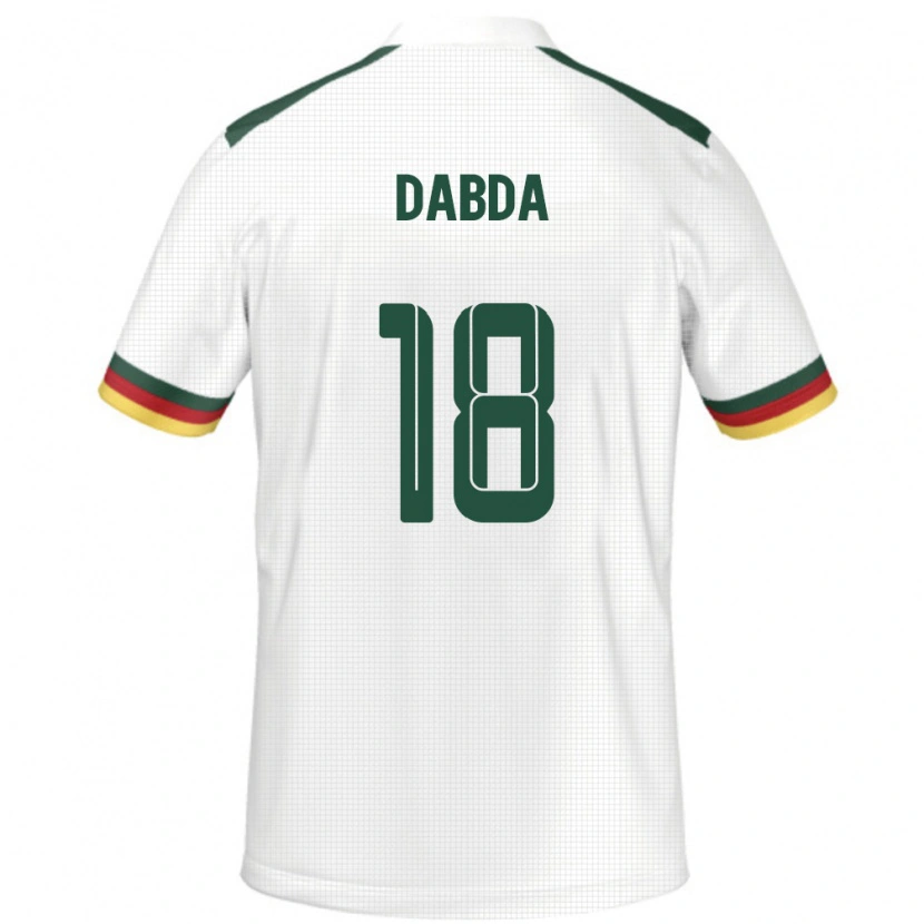 Danxen Män Kamerun Claudia Dabda #18 Vit Bortatröja Matchtröjor 24-26 Tröjor T-Tröja