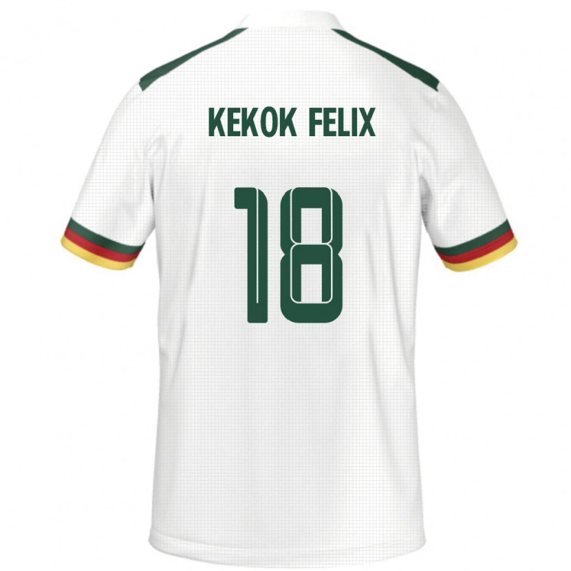 Danxen Män Kamerun Ndifor Kekok Felix #18 Vit Bortatröja Matchtröjor 24-26 Tröjor T-Tröja