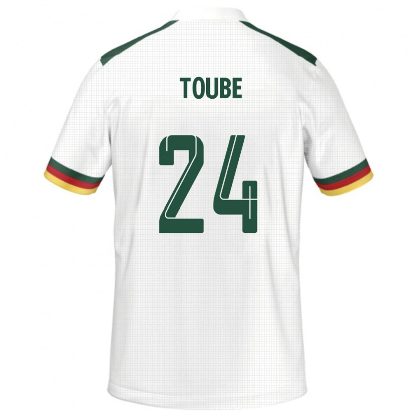 Danxen Män Kamerun Godefroy Toube #24 Vit Bortatröja Matchtröjor 24-26 Tröjor T-Tröja