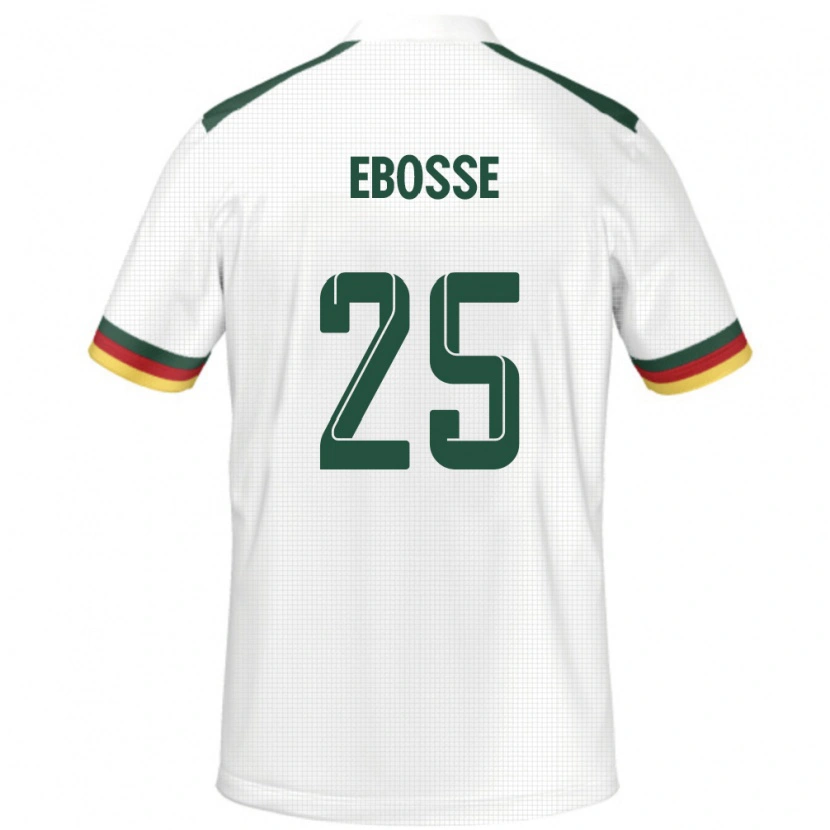 Danxen Män Kamerun Enzo Ebosse #25 Vit Bortatröja Matchtröjor 24-26 Tröjor T-Tröja