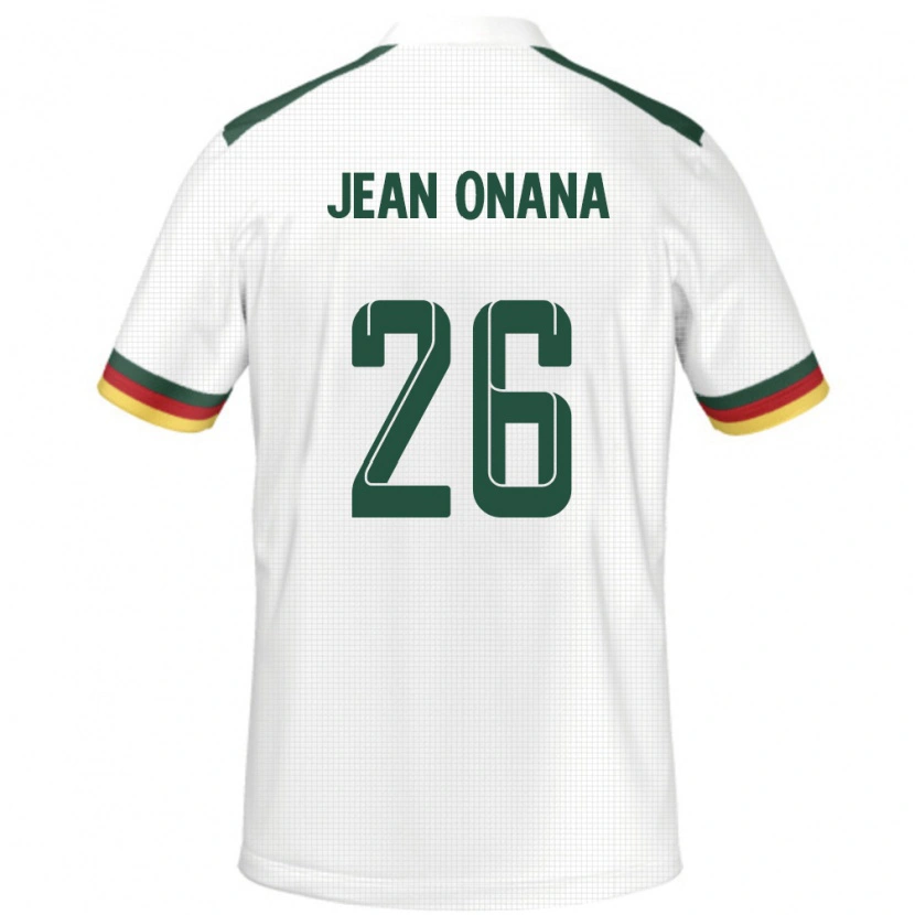 Danxen Män Kamerun Jean Onana #26 Vit Bortatröja Matchtröjor 24-26 Tröjor T-Tröja