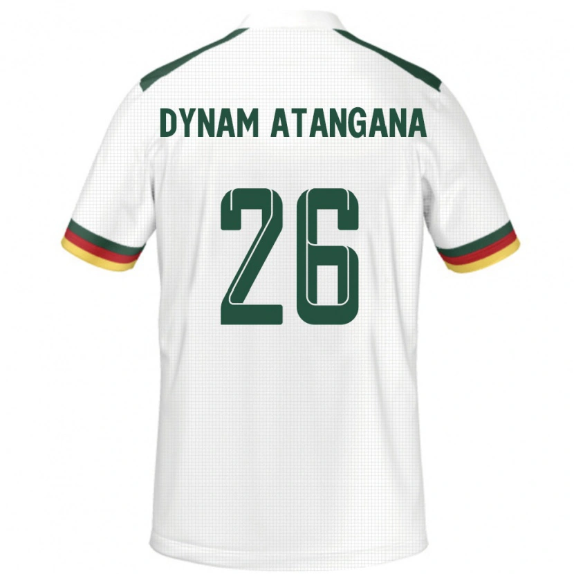 Danxen Män Kamerun Marc Dynam Atangana #26 Vit Bortatröja Matchtröjor 24-26 Tröjor T-Tröja