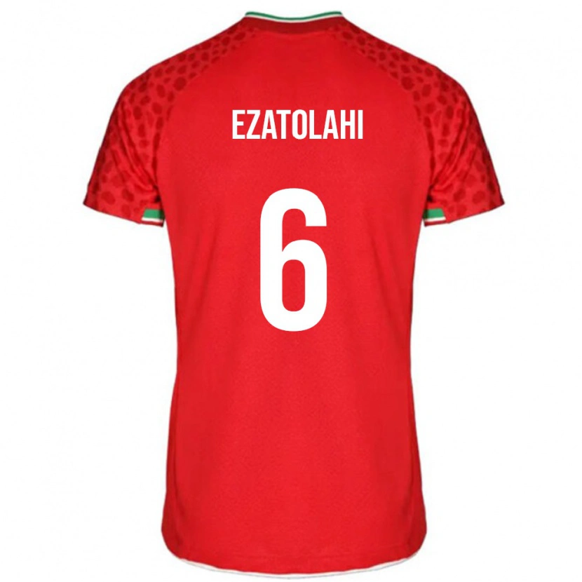 Danxen Män Iran Saeid Ezatolahi #6 Röd Bortatröja Matchtröjor 24-26 Tröjor T-Tröja