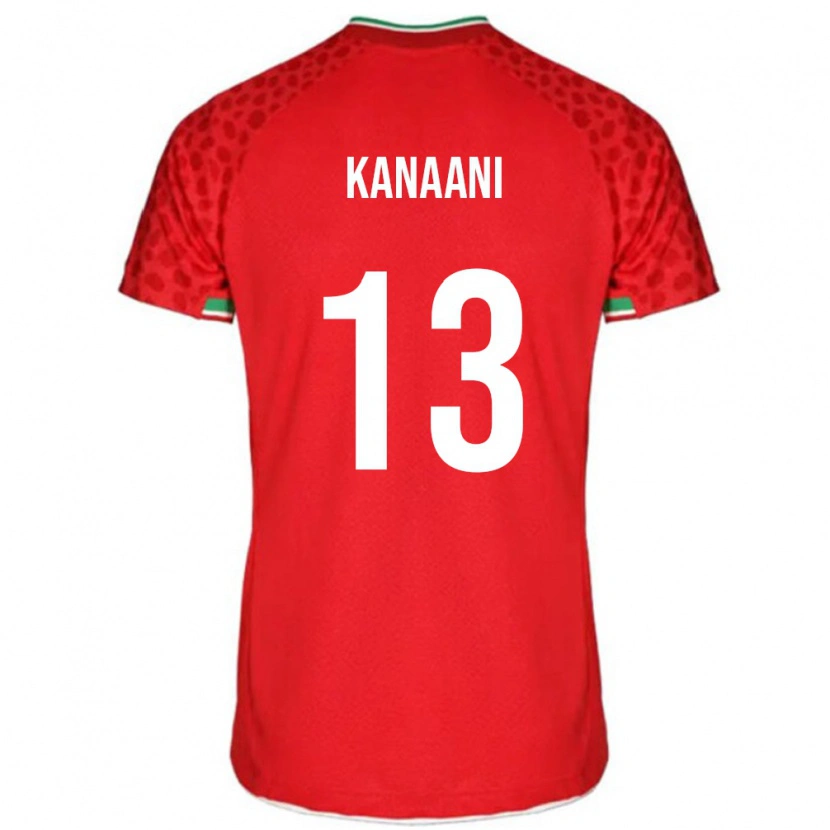 Danxen Män Iran Hossein Kanaani #13 Röd Bortatröja Matchtröjor 24-26 Tröjor T-Tröja