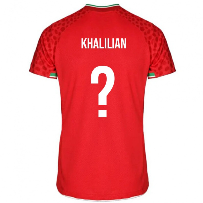 Danxen Män Iran Abolfazl Khalilian #0 Röd Bortatröja Matchtröjor 24-26 Tröjor T-Tröja