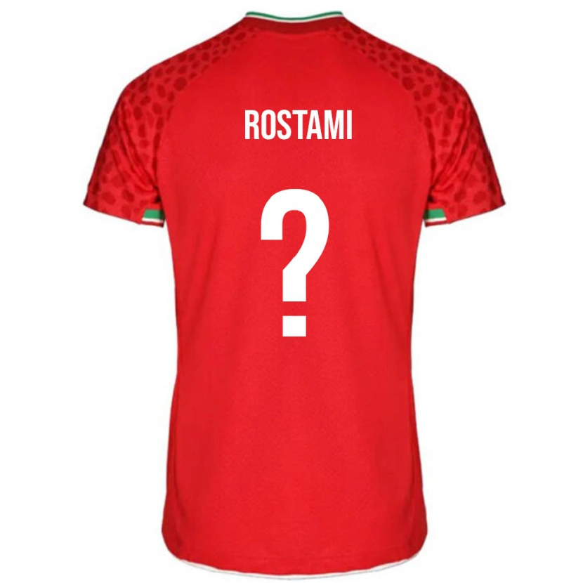 Danxen Män Iran Artin Rostami #0 Röd Bortatröja Matchtröjor 24-26 Tröjor T-Tröja