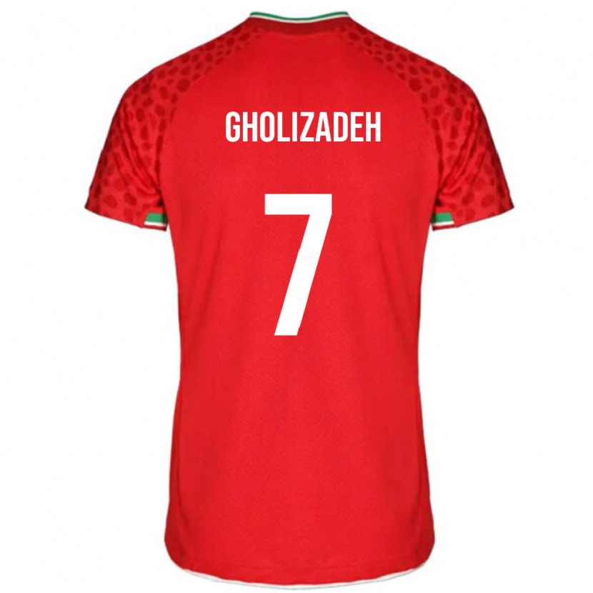 Danxen Män Iran Esmaeil Gholizadeh #7 Röd Bortatröja Matchtröjor 24-26 Tröjor T-Tröja