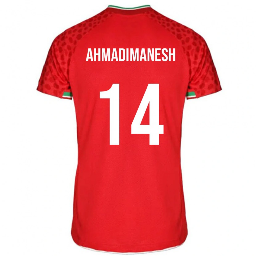 Danxen Män Iran Iliya Ahmadimanesh #14 Röd Bortatröja Matchtröjor 24-26 Tröjor T-Tröja