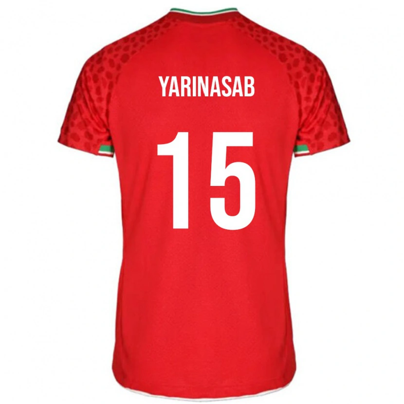Danxen Män Iran Alireza Yarinasab #15 Röd Bortatröja Matchtröjor 24-26 Tröjor T-Tröja