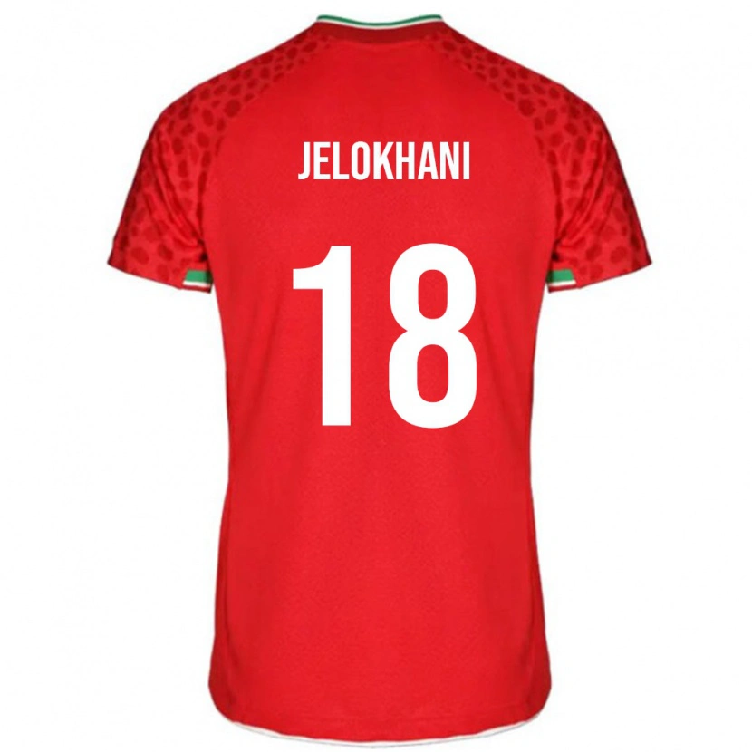 Danxen Män Iran Ali Jelokhani #18 Röd Bortatröja Matchtröjor 24-26 Tröjor T-Tröja