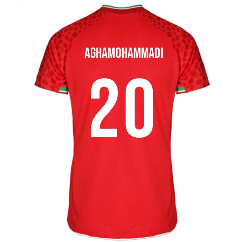 Danxen Män Iran Mehrdad Aghamohammadi #20 Röd Bortatröja Matchtröjor 24-26 Tröjor T-Tröja