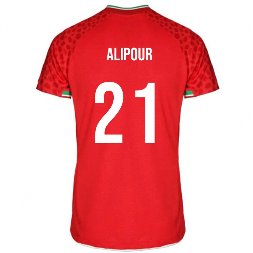 Danxen Män Iran Mahan Alipour #21 Röd Bortatröja Matchtröjor 24-26 Tröjor T-Tröja