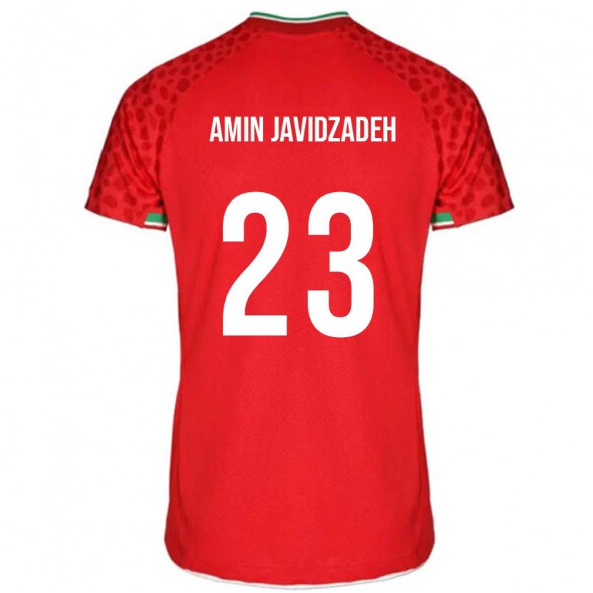 Danxen Män Iran Mohammad Amin Javidzadeh #23 Röd Bortatröja Matchtröjor 24-26 Tröjor T-Tröja