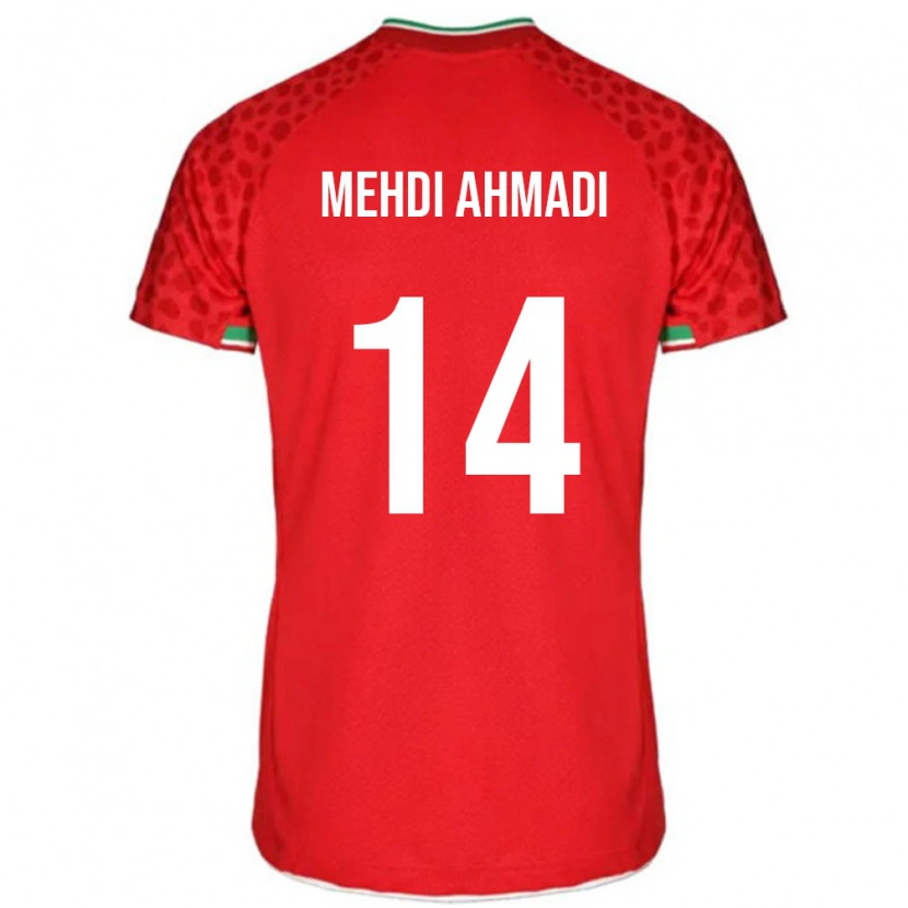 Danxen Män Iran Mohammad Mehdi Ahmadi #14 Röd Bortatröja Matchtröjor 24-26 Tröjor T-Tröja