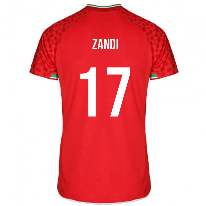 Danxen Män Iran Negin Zandi #17 Röd Bortatröja Matchtröjor 24-26 Tröjor T-Tröja
