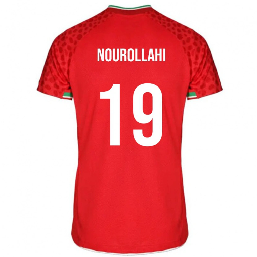 Danxen Män Iran Ahmad Nourollahi #19 Röd Bortatröja Matchtröjor 24-26 Tröjor T-Tröja