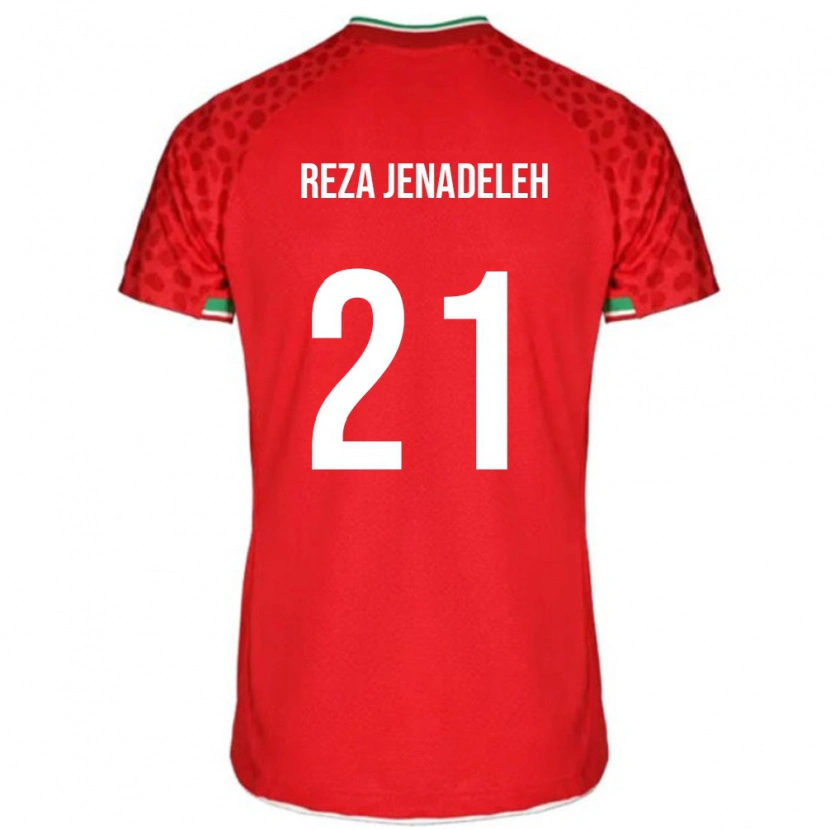 Danxen Män Iran Ahmad Reza Jenadeleh #21 Röd Bortatröja Matchtröjor 24-26 Tröjor T-Tröja