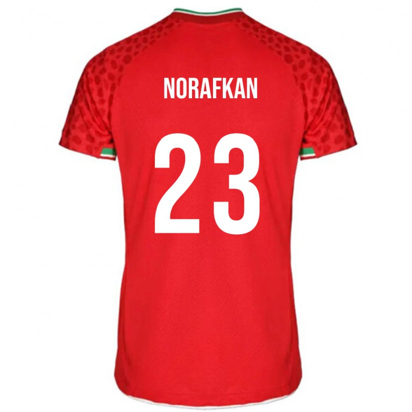 Danxen Män Iran Omid Norafkan #23 Röd Bortatröja Matchtröjor 24-26 Tröjor T-Tröja