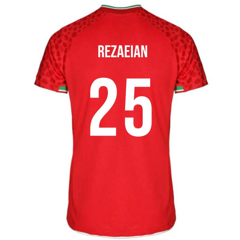 Danxen Män Iran Ramin Rezaeian #25 Röd Bortatröja Matchtröjor 24-26 Tröjor T-Tröja