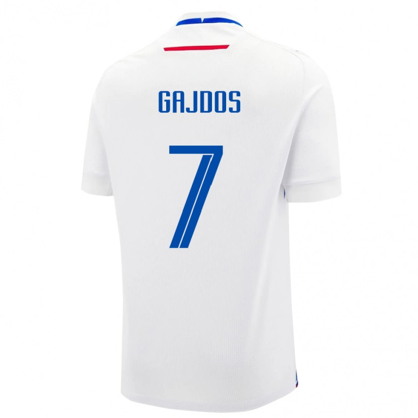 Danxen Män Slovakien Artur Gajdos #7 Vit Bortatröja Matchtröjor 24-26 Tröjor T-Tröja