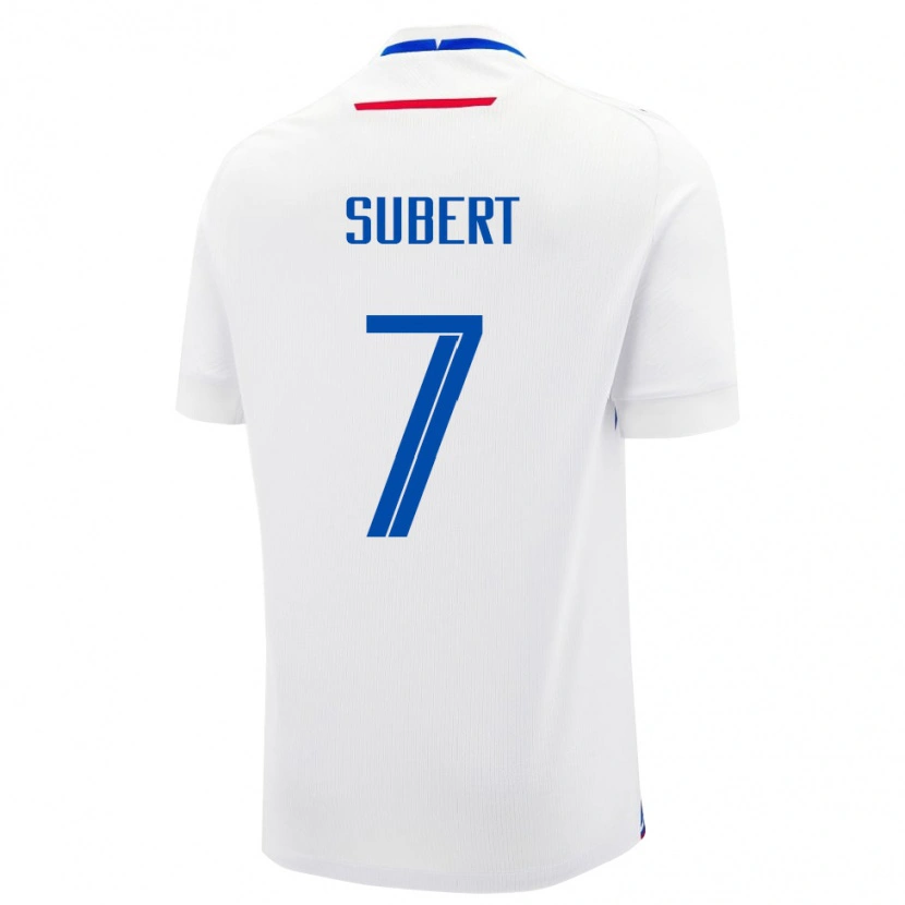 Danxen Män Slovakien Alex Subert #7 Vit Bortatröja Matchtröjor 24-26 Tröjor T-Tröja
