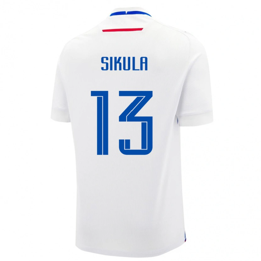 Danxen Män Slovakien Nicolas Sikula #13 Vit Bortatröja Matchtröjor 24-26 Tröjor T-Tröja