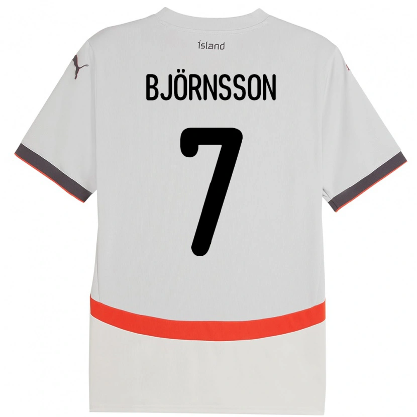 Danxen Män Island Benjamin Björnsson #7 Vit Bortatröja Matchtröjor 24-26 Tröjor T-Tröja