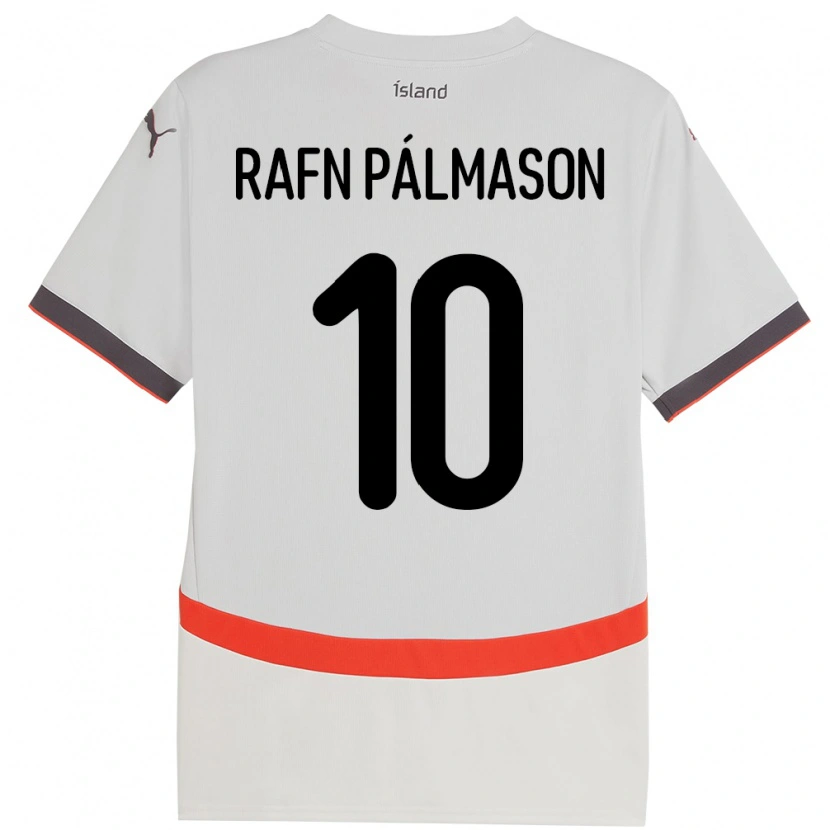 Danxen Män Island Alexander Rafn Pálmason #10 Vit Bortatröja Matchtröjor 24-26 Tröjor T-Tröja