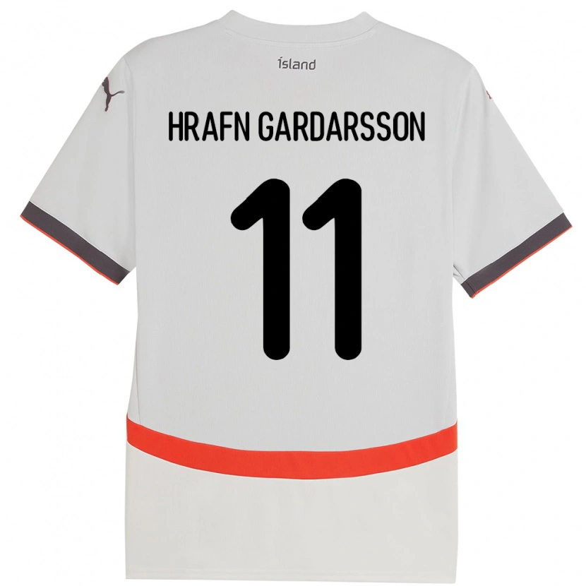 Danxen Män Island Bjarki Hrafn Gardarsson #11 Vit Bortatröja Matchtröjor 24-26 Tröjor T-Tröja