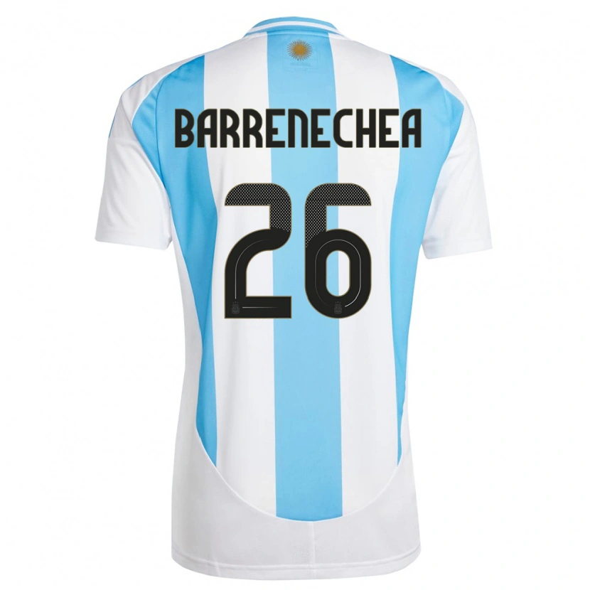 Danxen Kvinnor Argentina Enzo Barrenechea #26 Vit Blå Hemmatröja Matchtröjor 24-26 Tröjor T-Tröja