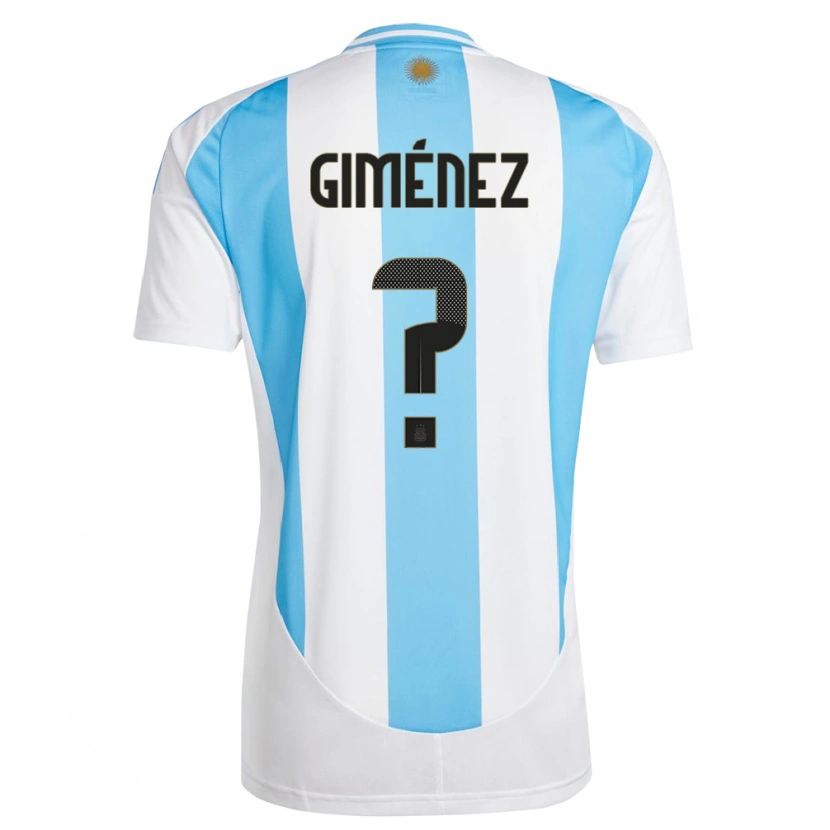 Danxen Kvinnor Argentina Juan Giménez #0 Vit Blå Hemmatröja Matchtröjor 24-26 Tröjor T-Tröja