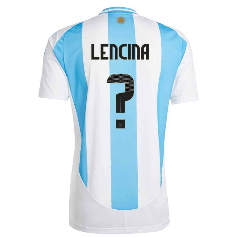 Danxen Kvinnor Argentina Santiago Lencina #0 Vit Blå Hemmatröja Matchtröjor 24-26 Tröjor T-Tröja