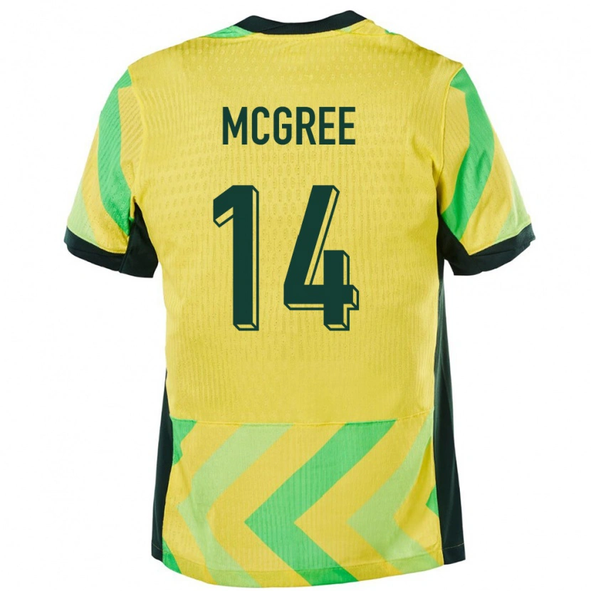 Danxen Kvinnor Australien Riley Mcgree #14 Gyllene Hemmatröja Matchtröjor 24-26 Tröjor T-Tröja