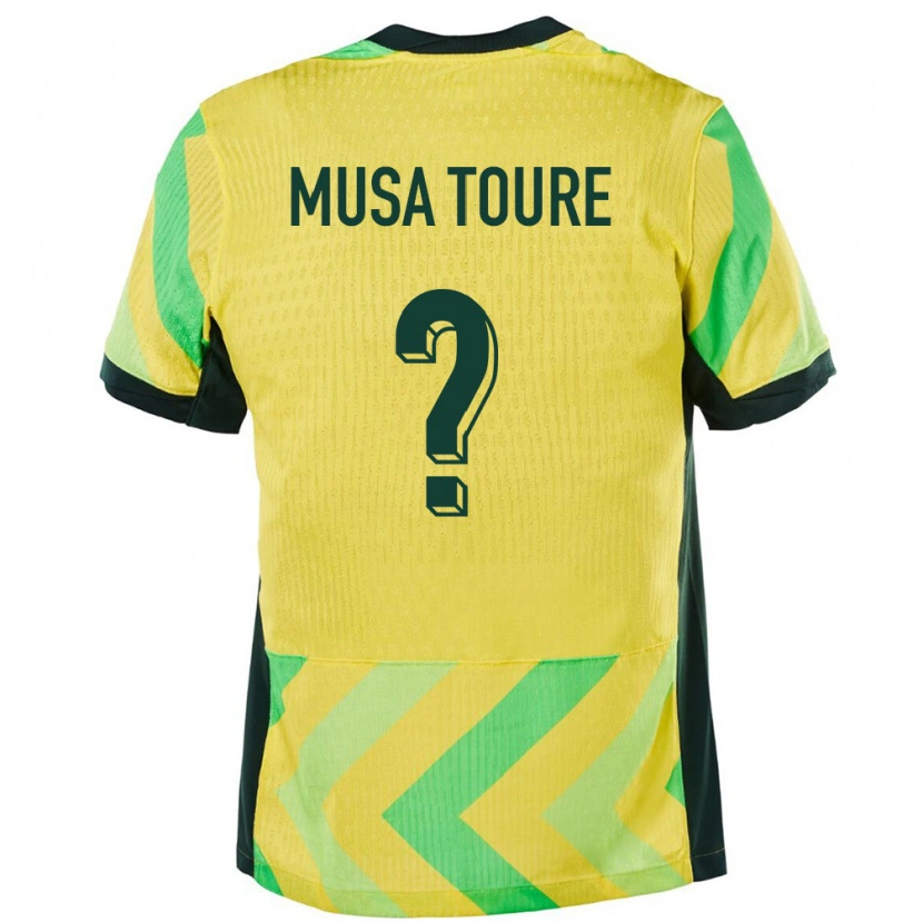 Danxen Kvinnor Australien Musa Toure #0 Gyllene Hemmatröja Matchtröjor 24-26 Tröjor T-Tröja