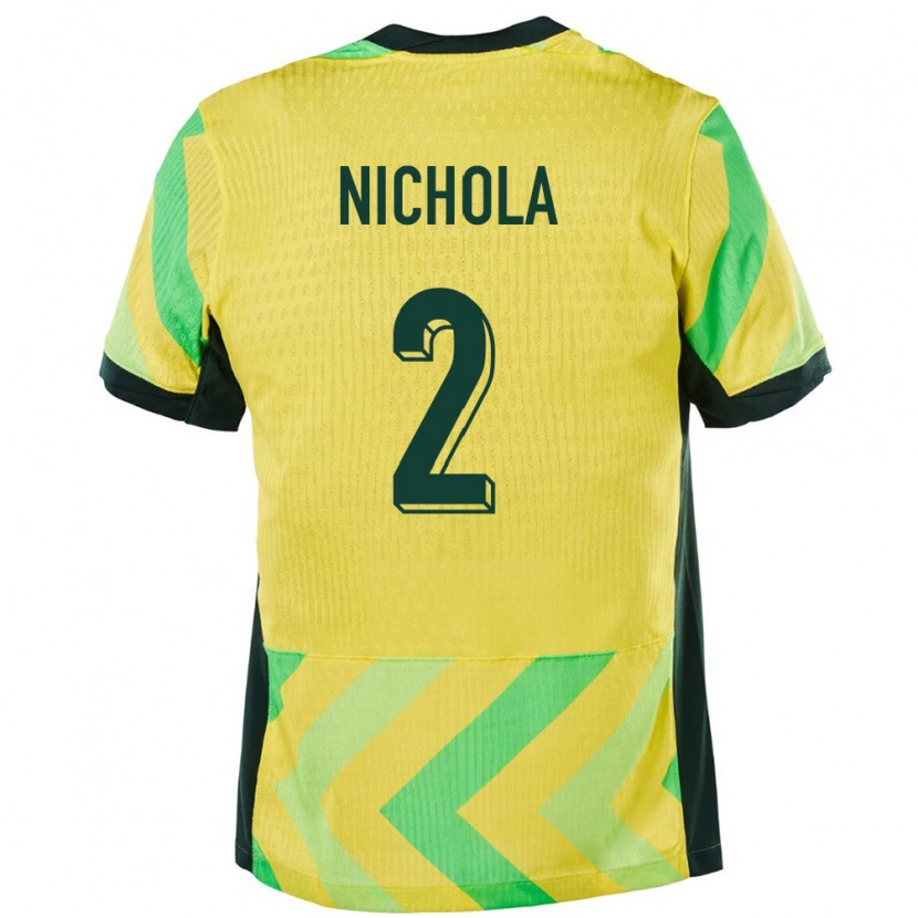 Danxen Kvinnor Australien Malual Nichola #2 Gyllene Hemmatröja Matchtröjor 24-26 Tröjor T-Tröja