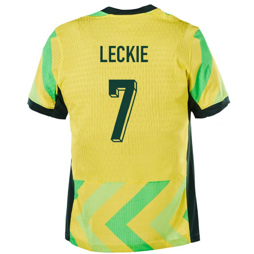 Danxen Kvinnor Australien Mathew Leckie #7 Gyllene Hemmatröja Matchtröjor 24-26 Tröjor T-Tröja