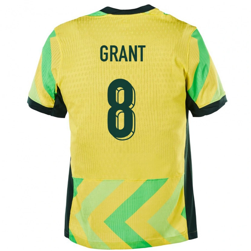 Danxen Kvinnor Australien Charlotte Grant #8 Gyllene Hemmatröja Matchtröjor 24-26 Tröjor T-Tröja