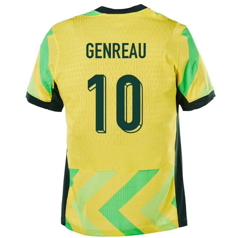 Danxen Kvinnor Australien Denis Genreau #10 Gyllene Hemmatröja Matchtröjor 24-26 Tröjor T-Tröja