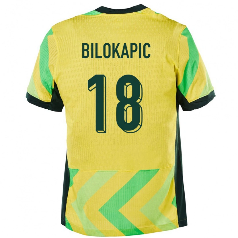 Danxen Kvinnor Australien Nicholas Bilokapic #18 Gyllene Hemmatröja Matchtröjor 24-26 Tröjor T-Tröja