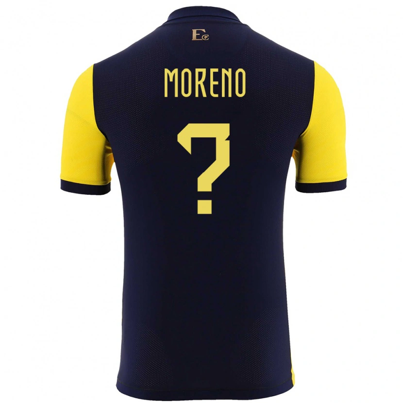 Danxen Kvinnor Ecuador Luis Moreno #0 Gul Hemmatröja Matchtröjor 24-26 Tröjor T-Tröja