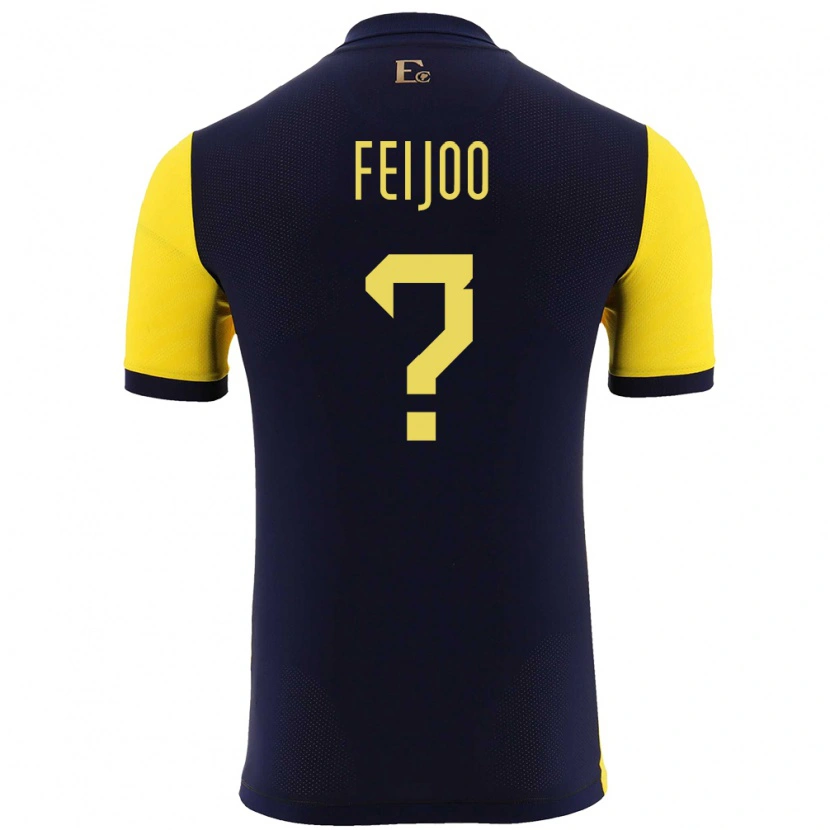 Danxen Kvinnor Ecuador Jostin Feijoo #0 Gul Hemmatröja Matchtröjor 24-26 Tröjor T-Tröja